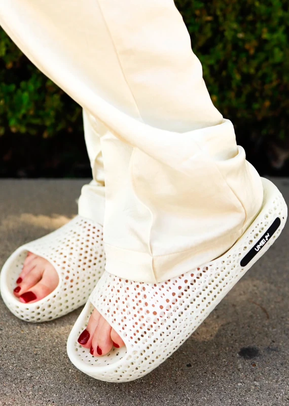 Close-up of UMEI 3D footwear in an actual branded video